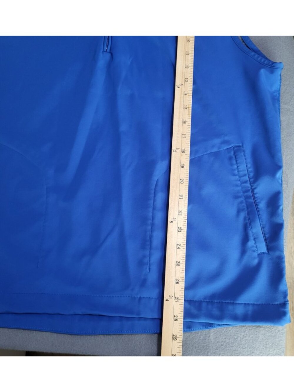 adiPure adidas Men's LG Blue 1/4 Zip Pullover Vest Golf Athleisure Windbreaker - Picture 3 of 8